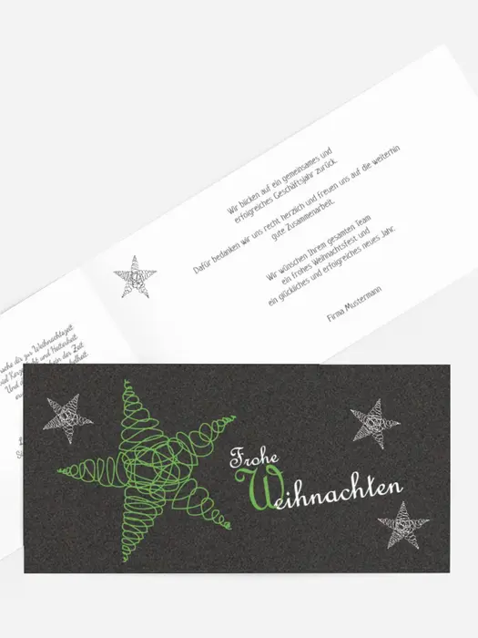 Weihnachtsgrußkarte Curly Star Weihnachtsgrußkarte Curly Star