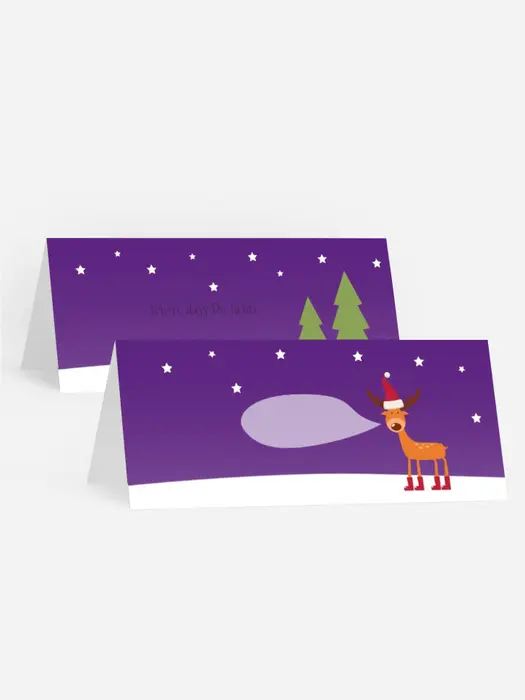 Weihnachtstischkarte Rentier Weihnachtstischkarte Rentier
