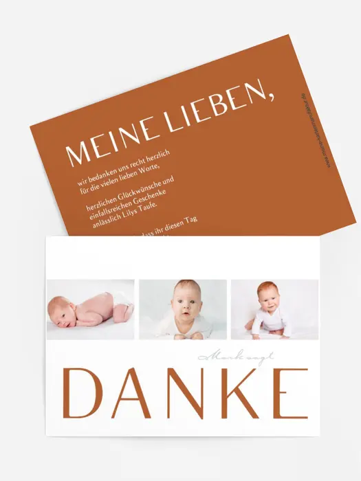 Dankeskarte Taufe Weiße Welt Dankeskarte Taufe Weiße Welt