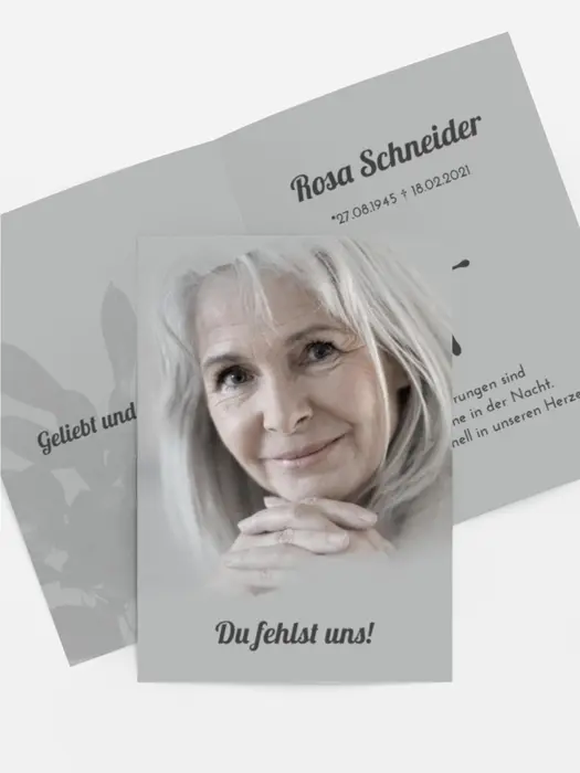 Sterbebildkarte Fotospeicher Sterbebildkarte Fotospeicher