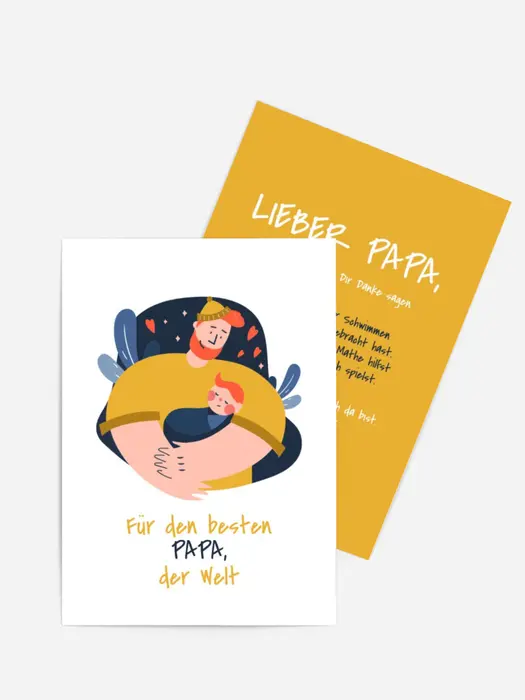 Vatertagskarte Papas Stärke