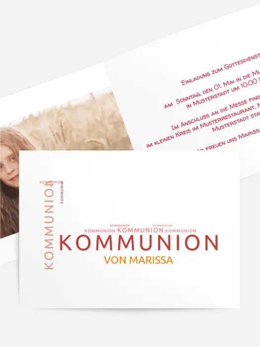 Einladungskarte Kommunion Script Einladungskarte Kommunion Script