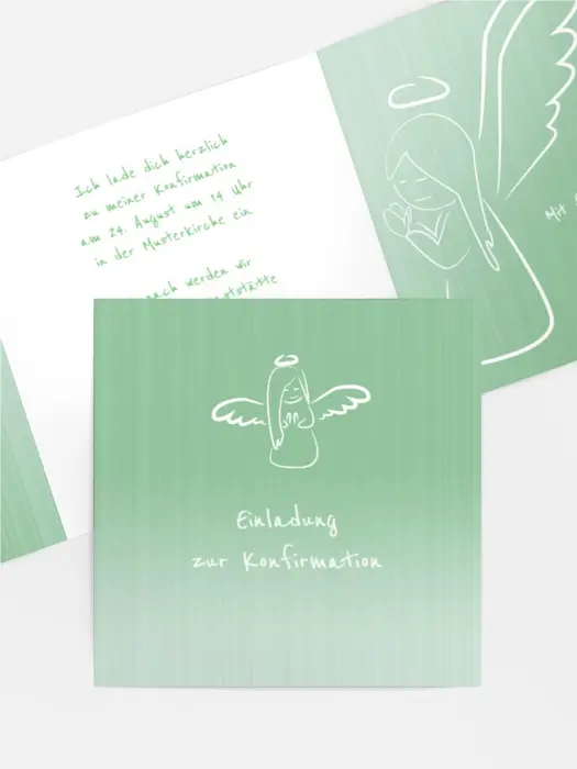 Einladungskarte Konfirmation_Angel Einladungskarte Konfirmation_Angel