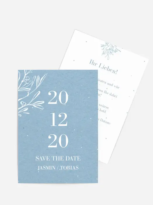 Save-the-Date Karte Eisblume Save-the-Date Karte Eisblume