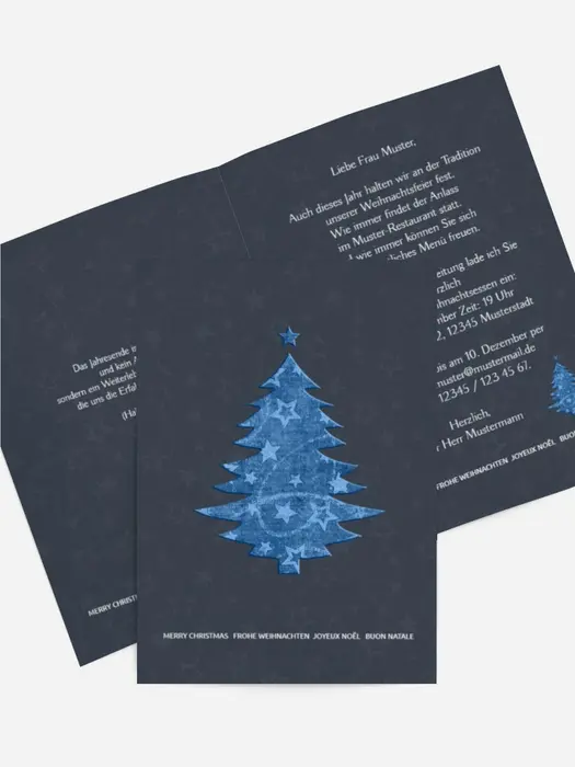 Weihnachtseinladungskarte Geschäft Baum Weihnachtseinladungskarte Geschäft Baum