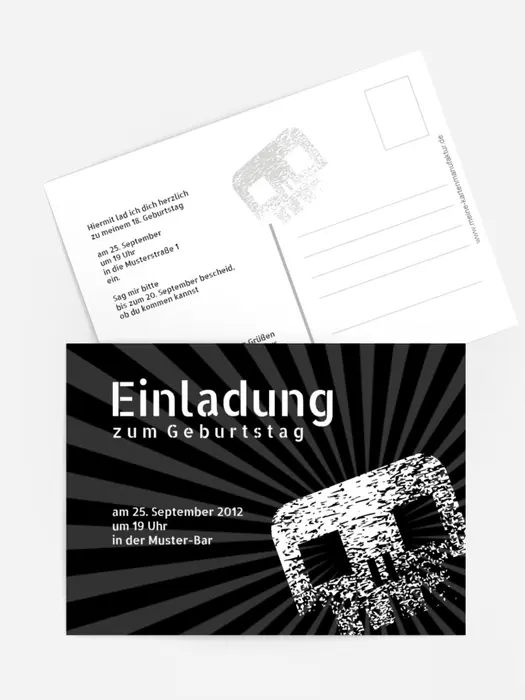 Karte zum Geburtstag skully