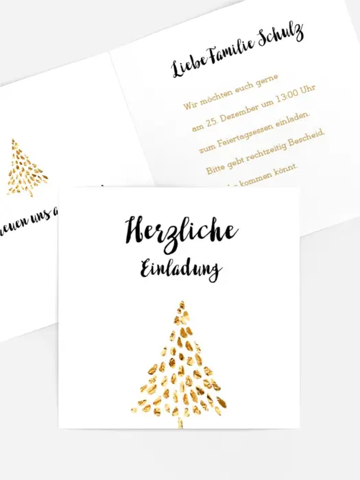 Weihnachtseinladung Leise rieselt der Schnee Weihnachtseinladung Leise rieselt der Schnee