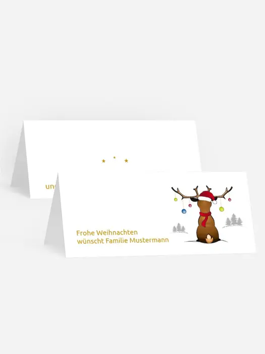 Weihnachtstischkarte Rudolph Weihnachtstischkarte Rudolph