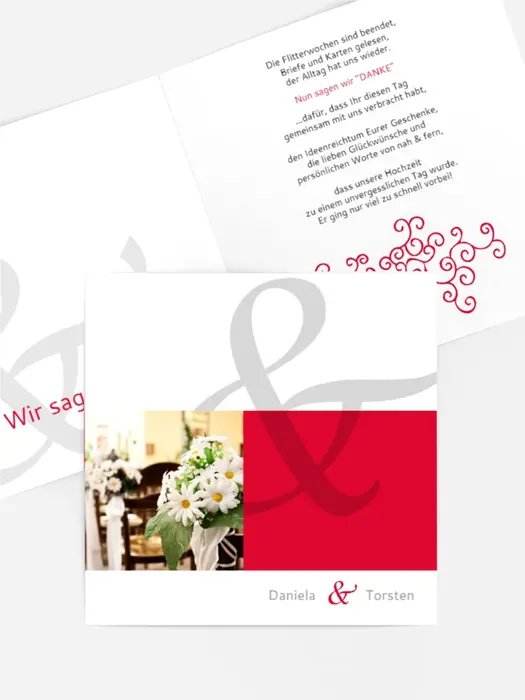 Dankeskarte Hochzeit "Band der Liebe" Dankeskarte Hochzeit "Band der Liebe"