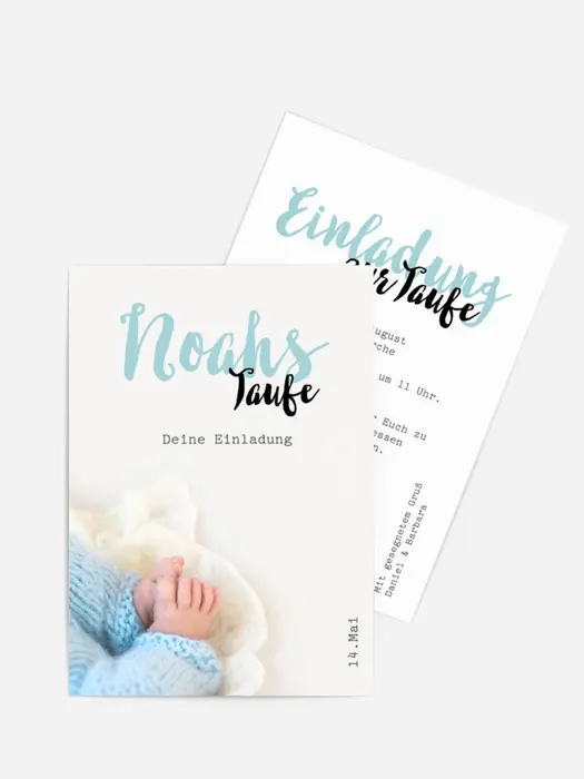 Einladungskarte Taufe Kleine Pfoten Einladungskarte Taufe Kleine Pfoten