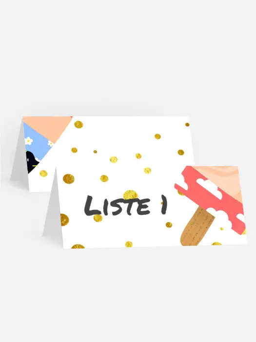 Tischkarte Geburtstag Eis Tischkarte Geburtstag Eis