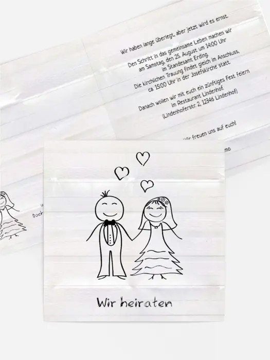 Einladungskarte zur Hochzeit Sweet Love Einladungskarte zur Hochzeit Sweet Love