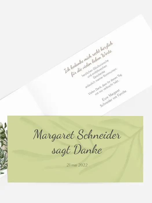 Dankeskarte Kommunion Lamm Gottes