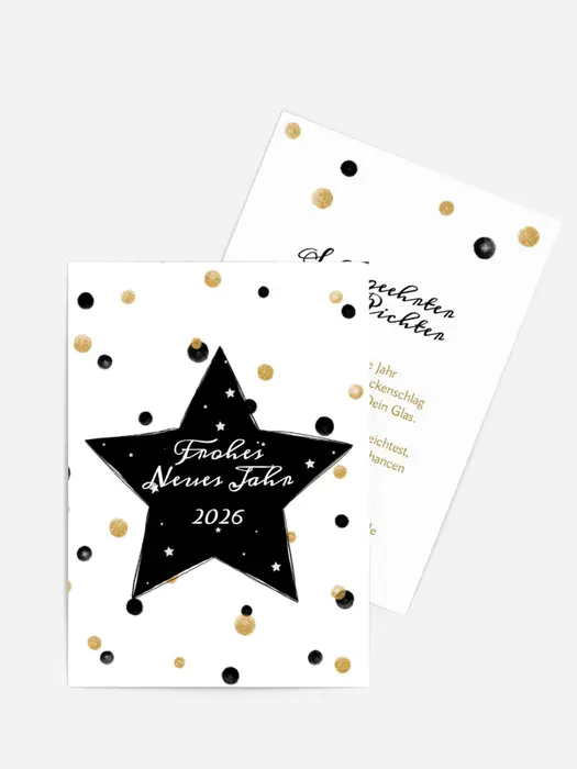 Neujahrskarten Weihnachtsstern Neujahrskarten Weihnachtsstern
