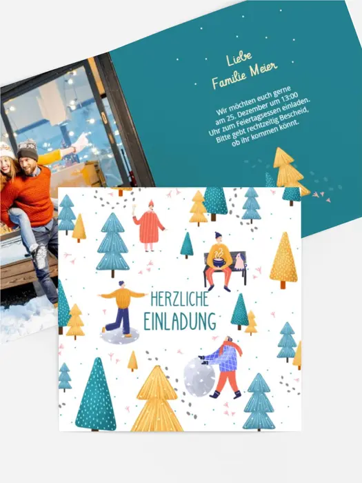 Fotoeinladung Weihnachten fröhliche Winterzeit Fotoeinladung Weihnachten fröhliche Winterzeit