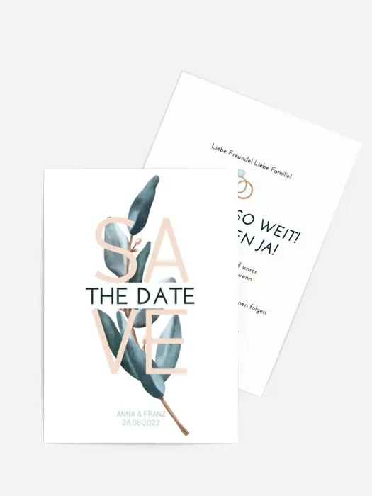 Save-the-Date Karte Parallele zur Liebe Save-the-Date Karte Parallele zur Liebe