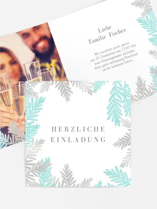Fotoeinladung Weihnachten Eiszweig Fotoeinladung Weihnachten Eiszweig