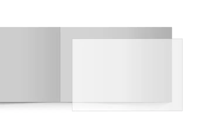 transparentes Einlegeblatt 168x112 mm transparentes Einlegeblatt 168x112 mm