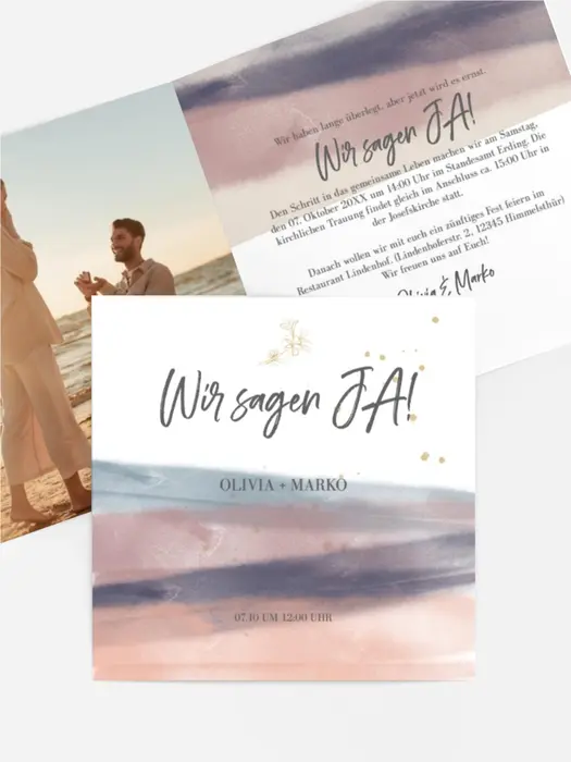 Hochzeitseinladung Wüstenlichter Hochzeitseinladung Wüstenlichter