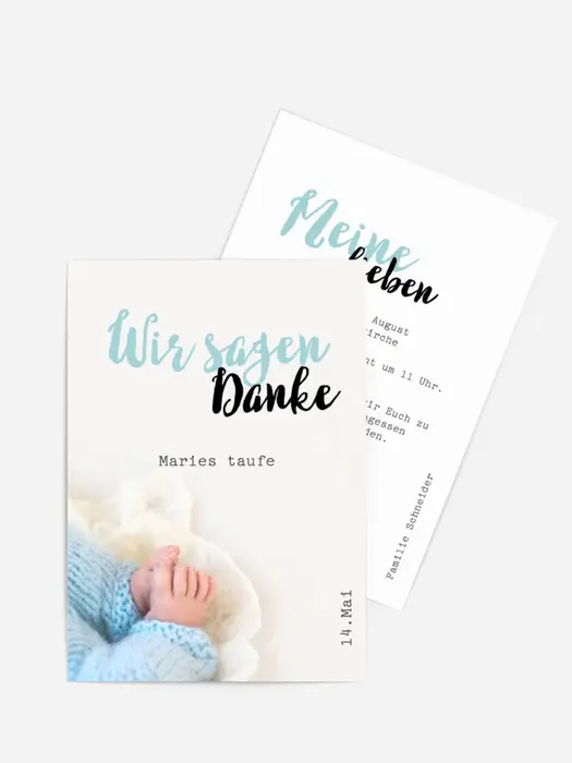 Dankeskarte Taufe Kleine Pfoten Dankeskarte Taufe Kleine Pfoten