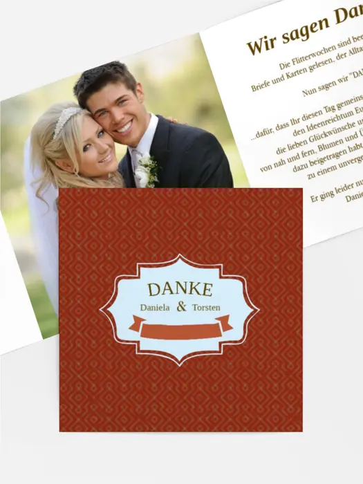 Dankeskarte Hochzeit "Harmonie" Dankeskarte Hochzeit "Harmonie"