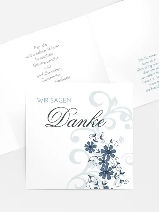Dankeskarte Hochzeit "Ranke" Dankeskarte Hochzeit "Ranke"