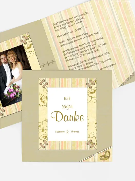 Dankeskarte Hochzeit "Bund fürs Leben" Dankeskarte Hochzeit "Bund fürs Leben"