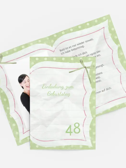 Einladungskarte zum Geburtstag Gedichtebuch Foto Einladungskarte zum Geburtstag Gedichtebuch Foto
