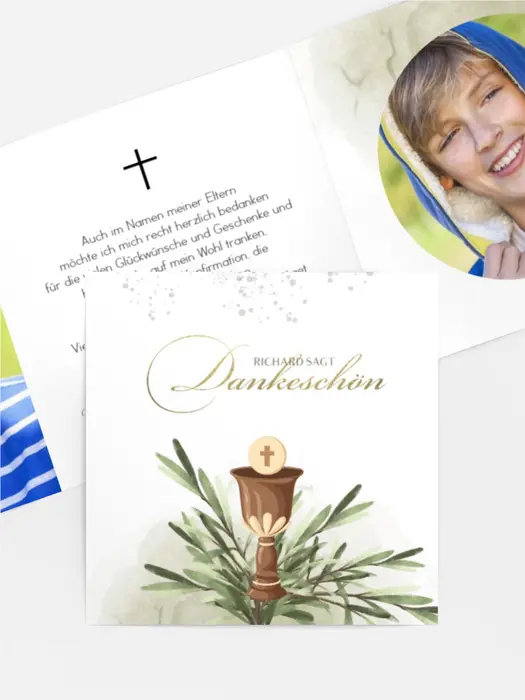 Dankeskarte Konfirmation Kelch Dankeskarte Konfirmation Kelch