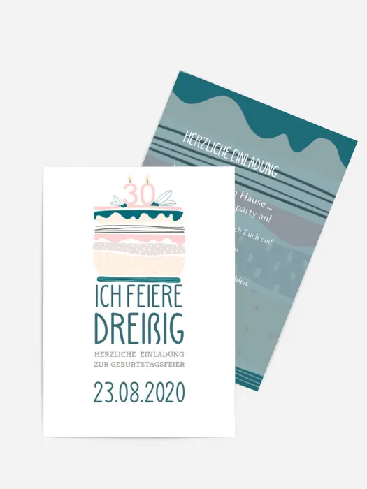 Geburtstagseinladung  Torte