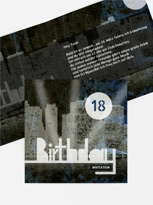 Einladung zum 18. Geburtstag City Lights 18 Einladung zum 18. Geburtstag City Lights 18