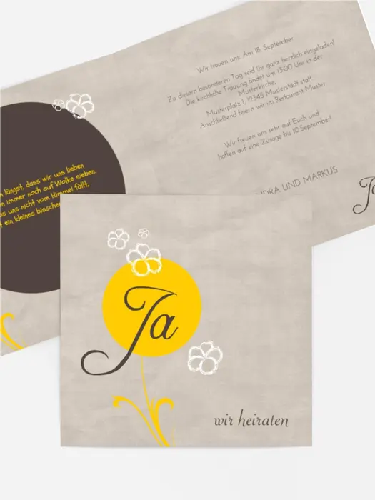 Hochzeitskarte Einladung Fantasyflower 2 Hochzeitskarte Einladung Fantasyflower 2