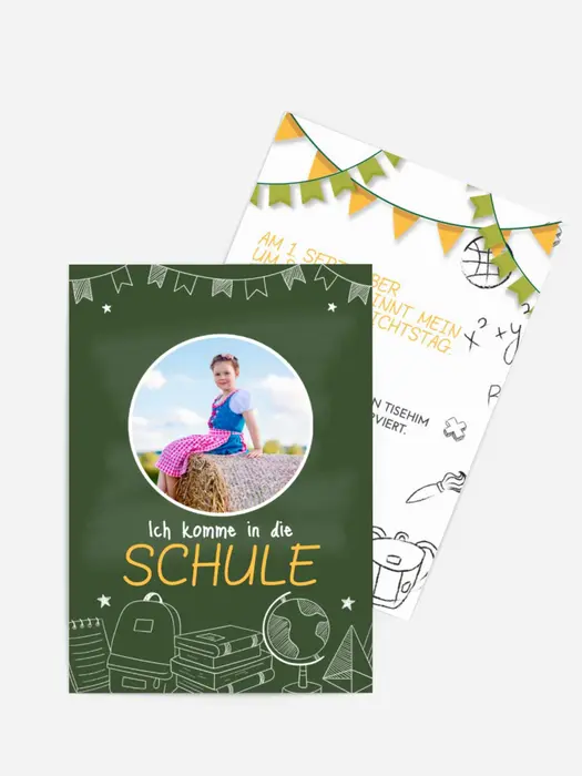 Einladungskarte Einschulung Herbstanfang Einladungskarte Einschulung Herbstanfang