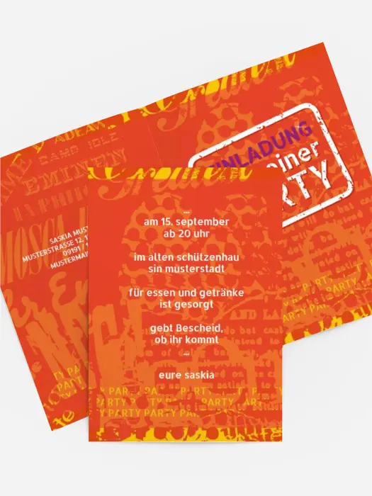 Einladung zum Geburtstag Party Einladung zum Geburtstag Party