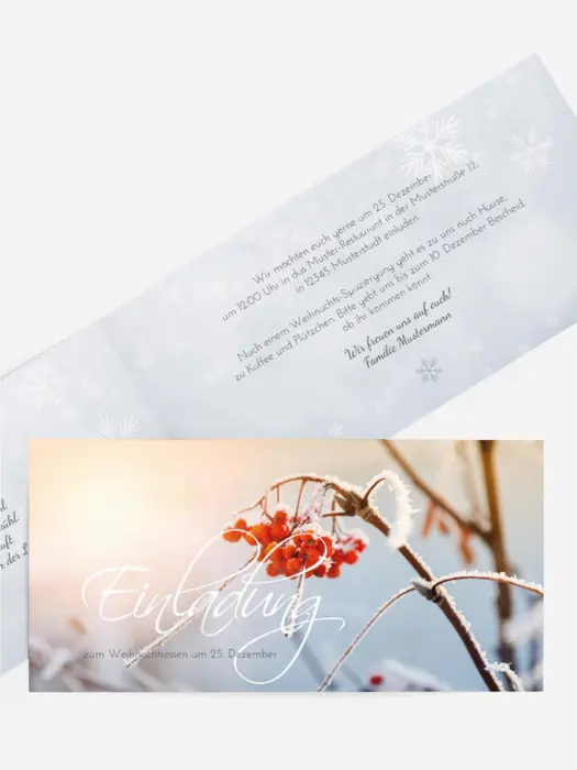Weihnachtseinladung Reif Weihnachtseinladung Reif