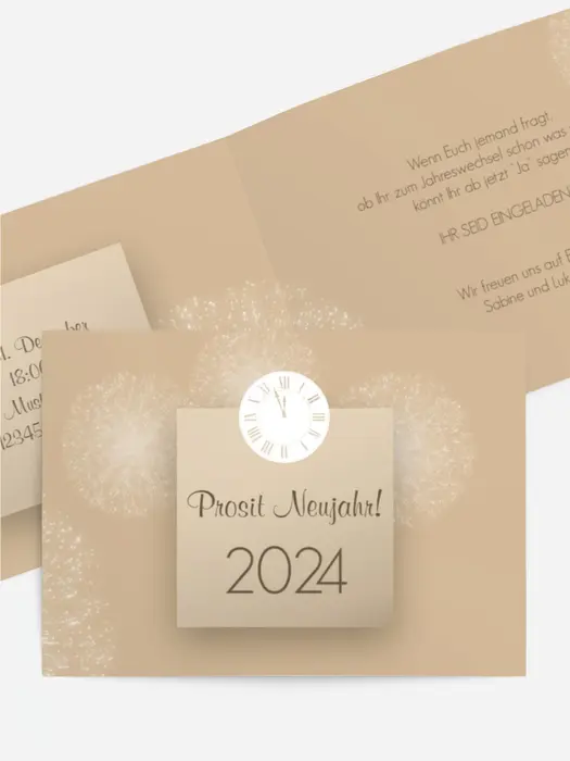 Neujahrskarte Cream Neujahrskarte Cream