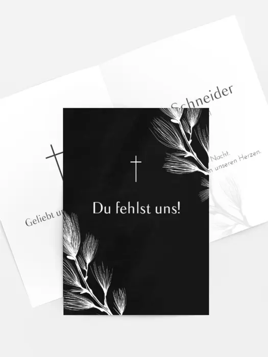 Sterbebildkarte Fichte Trauer Sterbebildkarte Fichte Trauer