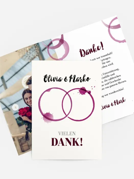 Dankeskarte Zwei Kreise Dankeskarte Zwei Kreise