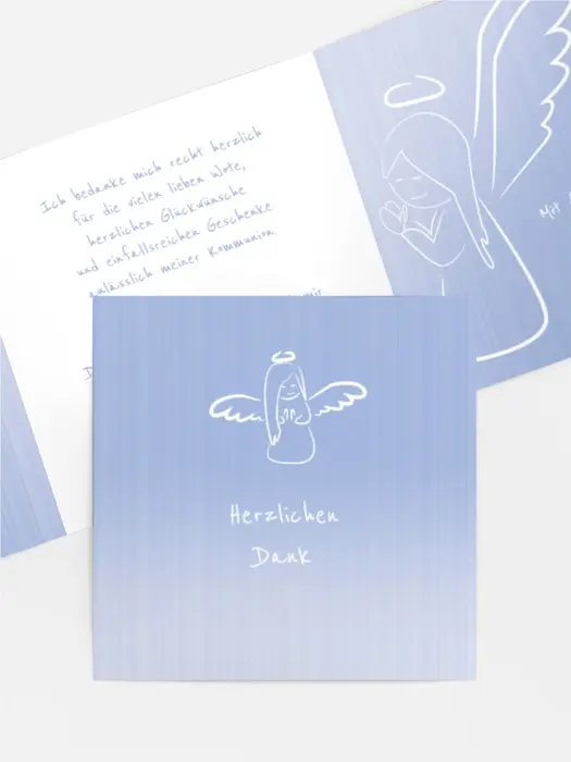 Dankeskarte Kommunion_Angel Dankeskarte Kommunion_Angel