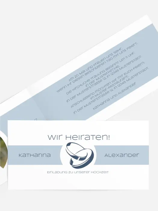 Hochzeitskarte Einladung Ringeband Hochzeitskarte Einladung Ringeband