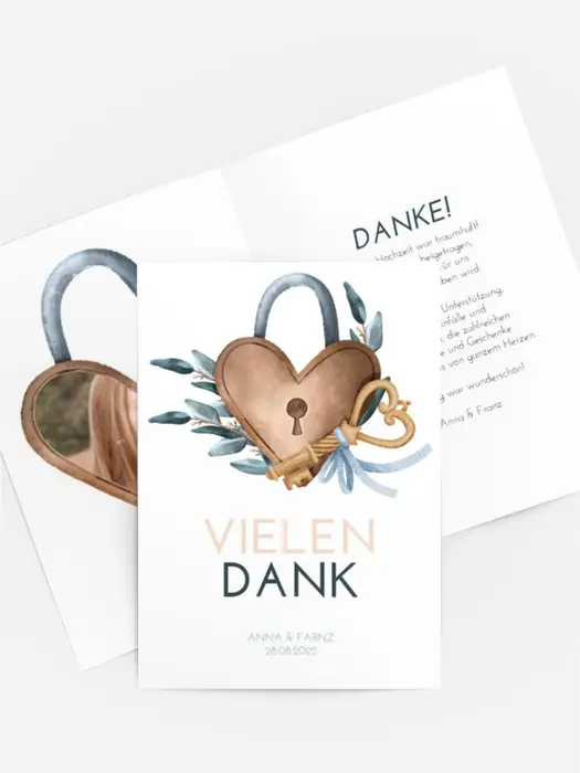 Dankeskarte Parallele zur Liebe