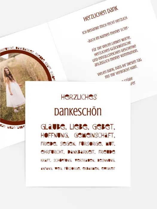 Dankeskarte Kommunion Spruchkreis Dankeskarte Kommunion Spruchkreis