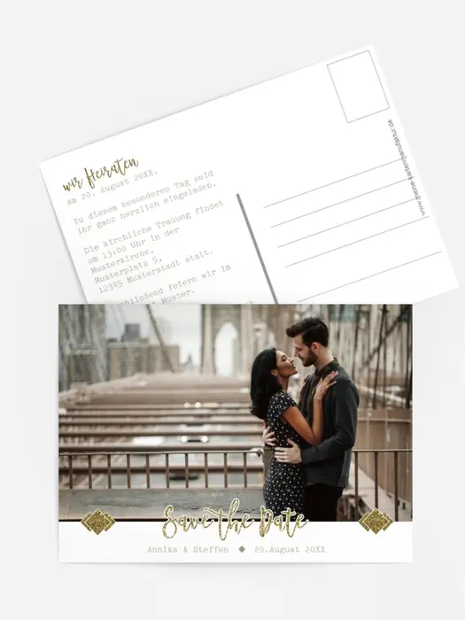 Save the Date Glitzerschrift Save the Date Glitzerschrift