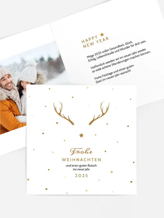 Neujahrskarte Unsichtbares Reh Neujahrskarte Unsichtbares Reh
