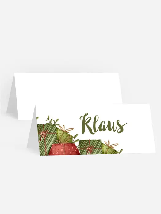 Tischkarte Weihnachten Weihnachtsglocken Tischkarte Weihnachten Weihnachtsglocken