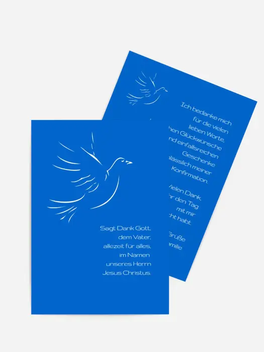 Dankeskarte Konfirmation Pigeon Dankeskarte Konfirmation Pigeon