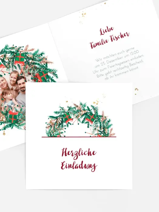 Fotoeinladung Weihnachten Weihnachtssymbol