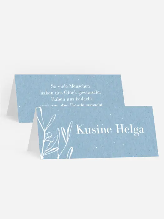 Tischkarte Eisblume Tischkarte Eisblume