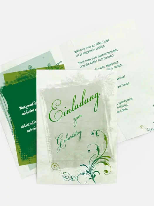 Einladungskarte zum Geburtstag floral Einladungskarte zum Geburtstag floral