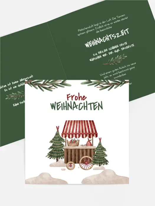 Grußkarte Weihnachten Tannenzapfenladen Grußkarte Weihnachten Tannenzapfenladen